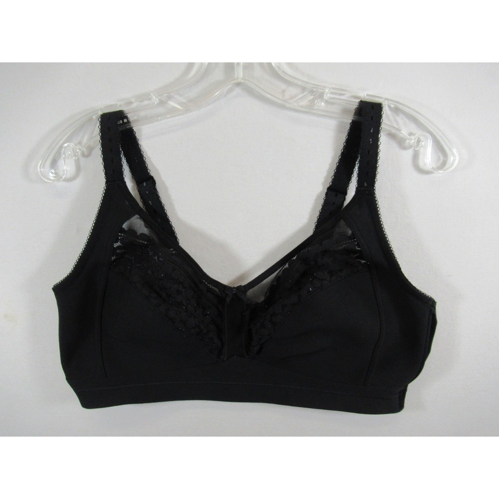 Delimira Unlined Full Coverage Bra 42D Black Wireless W670